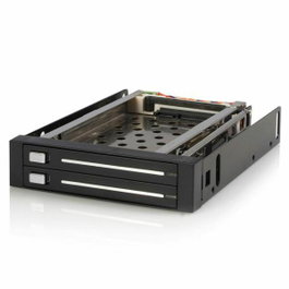 StarTech.com Backplane de Rack Móvil para 2 Discos Duros SATA 2,5 pulgadas, Bahía 3,5 pulgadas