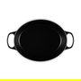 Le Creuset 2022509 Bräter Oval Signature, Hierro Fundido Negro 7.5 L, Diámetro 33 cm, Para Horno, Con Tapa