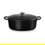 Le Creuset 2022509 Bräter Oval Signature, Hierro Fundido Negro 7.5 L, Diámetro 33 cm, Para Horno, Con Tapa