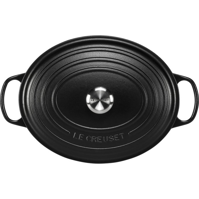 Le Creuset Bräter Oval Signature de hierro fundido, 7,5 L, Negro Le Creuset Bräter Oval Signature de hierro fundido, 7,5 L, Negro