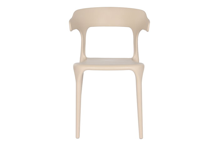 DKD Home Decor Silla Urbana Apilable Beige