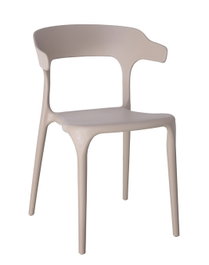 DKD Home Decor Silla Urbana Apilable Beige