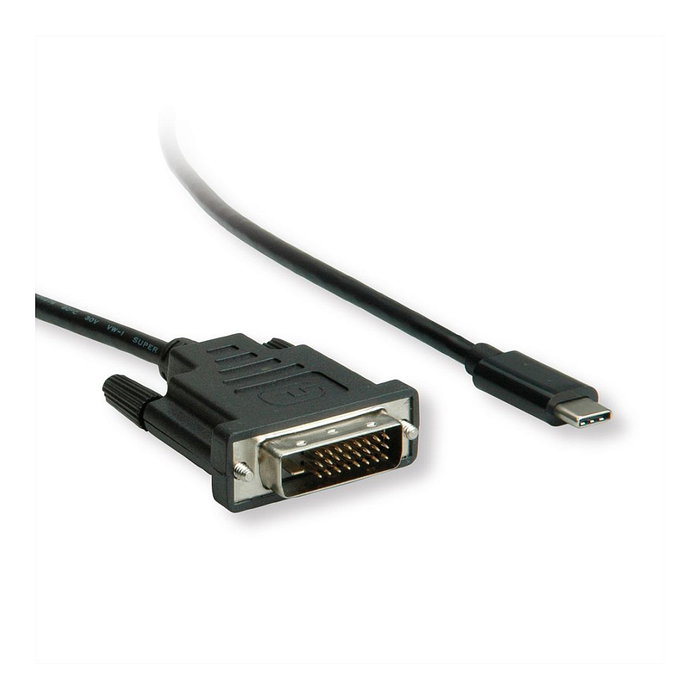ROLINE Adaptador USB Tipo C a DVI-D 11045831, 2 m