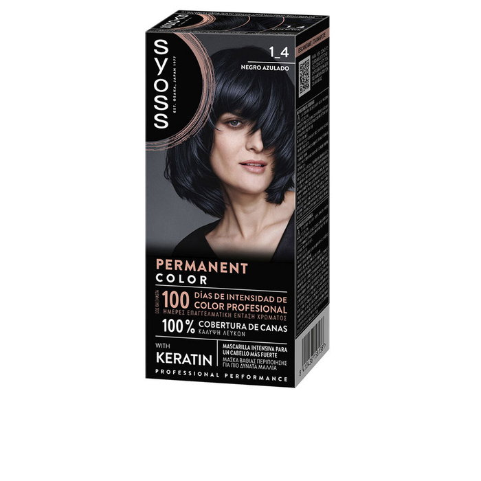 Syoss PERMANENT COLOR 1.4-Negro Azulado Syoss PERMANENT COLOR 1.4-Negro Azulado