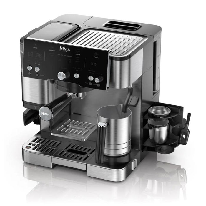 Ninja ES501EU Cafetera Luxe Essential, color plata y negro
