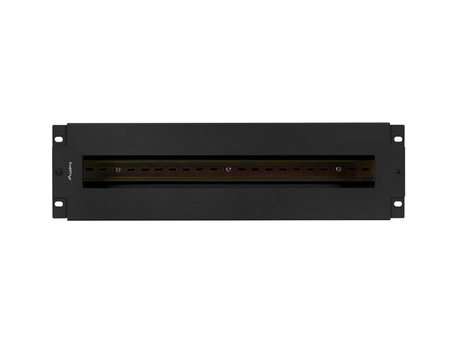 LANBERG AK-VDP103-B Panel de gestión de cables 3U con rail DIN TS-35 Negro