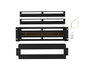 LANBERG AK-VDP103-B Panel de gestión de cables 3U con rail DIN TS-35 Negro