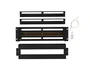 Lanberg AK-VDP103-B Panel de distribución de tensión 19'' 3U con rail DIN TS-35 Negro