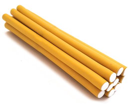 La Rosa Bigudíes Flexibles Cortos Rulos Suaves de Espuma Amarillo 10 mm