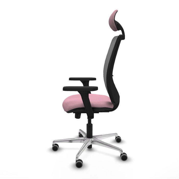 PIQUERAS Y CRESPO Silla de oficina Zulema con mecanismo Sincro/Traslack, Rosa y Gris PIQUERAS Y CRESPO Silla de oficina Zulema con mecanismo Sincro/Traslack, Rosa y Gris