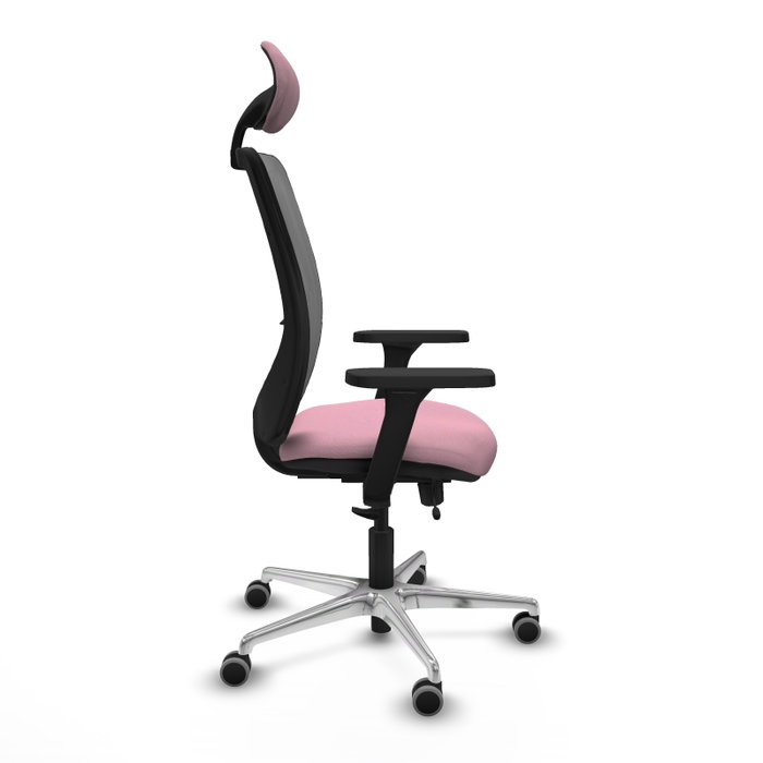 PIQUERAS Y CRESPO Silla de oficina Zulema con mecanismo Sincro/Traslack, Rosa y Gris PIQUERAS Y CRESPO Silla de oficina Zulema con mecanismo Sincro/Traslack, Rosa y Gris