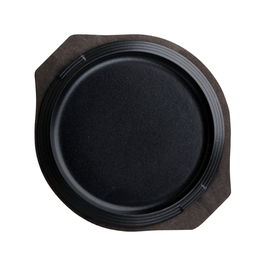 1946 Plato Hierro Con Madera Diámetro 21 cm