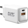 ALLNET Fuente de Alimentación QC USB-C PD GaN 45W 1x USB-A QC 1x USB-C Enchufe EU