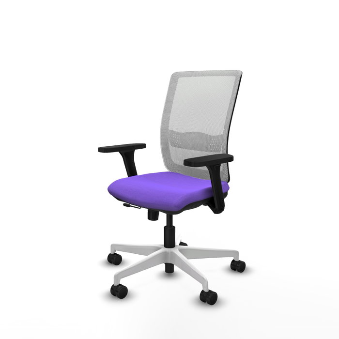 PIQUERAS Y CRESPO Silla de oficina Haches con mecanismo Sincro/Traslack Lila y Blanco PIQUERAS Y CRESPO Silla de oficina Haches con mecanismo Sincro/Traslack Lila y Blanco