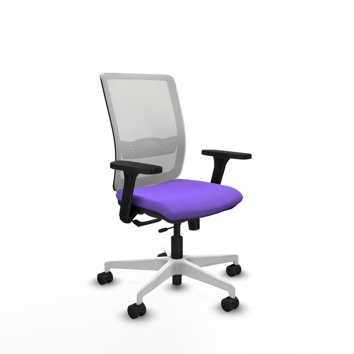 PIQUERAS Y CRESPO Silla de oficina Haches con mecanismo Sincro/Traslack Lila y Blanco PIQUERAS Y CRESPO Silla de oficina Haches con mecanismo Sincro/Traslack Lila y Blanco