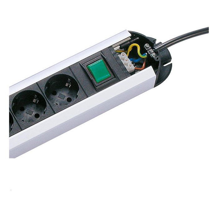 Bachmann 330.070 PRIMO Regleta 3 Tomas con Interruptor y Cable 1,75m - Negro - Schuko - Máx. 3680W/16A - Interior