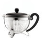 Bodum Chambord Tetera de 1 L en Vidrio y Acero Inoxidable, Gris