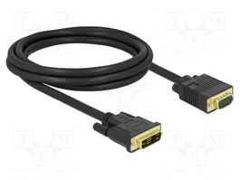 DeLOCK Cable de vídeo DVI 12+5 macho a VGA macho 2 m