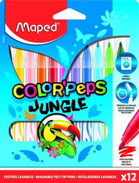 Maped Rotuladores Color'Peps Jungle 2.0 Estuche De 12 Colores Surtidos