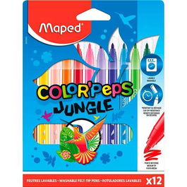 Maped Rotuladores Color'Peps Jungle 2.0 Estuche De 12 Colores Surtidos