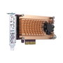 QNAP QM2-2S-220A Tarjeta de Expansión PCIe con Interfaces M.2 22110/2280, PCIe 2.0, Color Oro, Interna