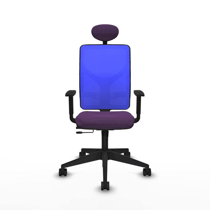 PIQUERAS Y CRESPO Silla de oficina Motilla con mecanismo Sincro/Traslack, Morado y Azul