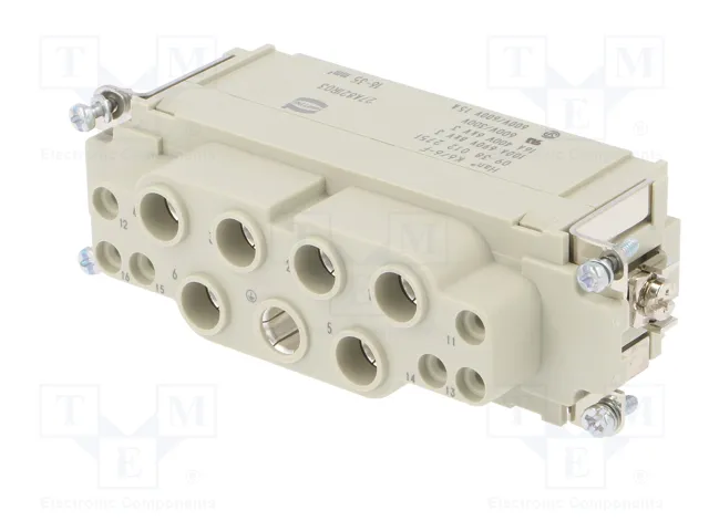 HARTING Han K 6/6 Pos. F Insert Combi con crimp