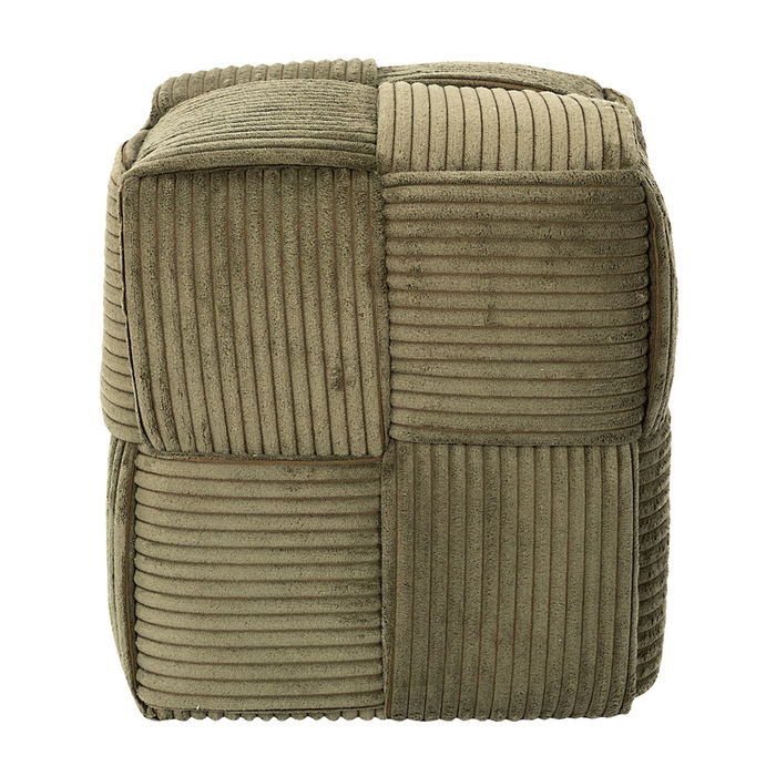 Home Deco Factory Puf Trenzado Scott Verde Colección Cocooning