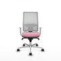 PIQUERAS Y CRESPO Silla de oficina Horna Rosa y Blanca