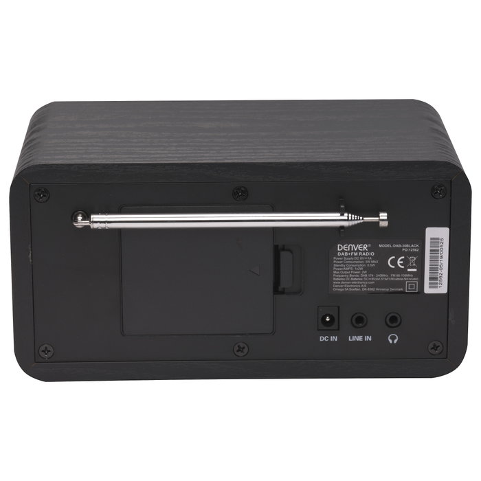 Denver DAB-30BLACK Radio Personal Digital DAB+ FM Negro