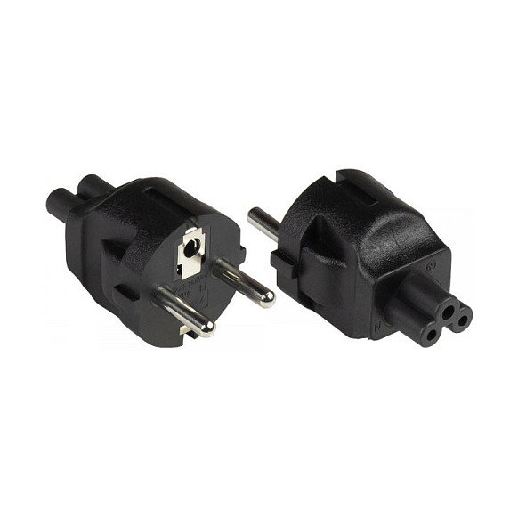 GoodConnections Adaptador de corriente Alcasa PA-0005S con conector E/F híbrido y hembra C5 GoodConnections Adaptador de corriente Alcasa PA-0005S con conector E/F híbrido y hembra C5