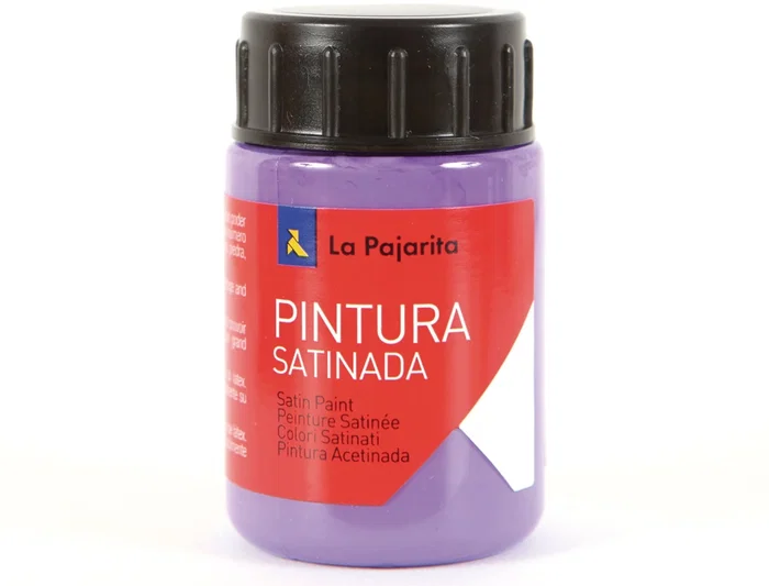 La Pajarita Pintura Latex Violeta 35 ml Acabado Satinado para Madera, Papel, Piedra, Ladrillo, Estuco y Cemento