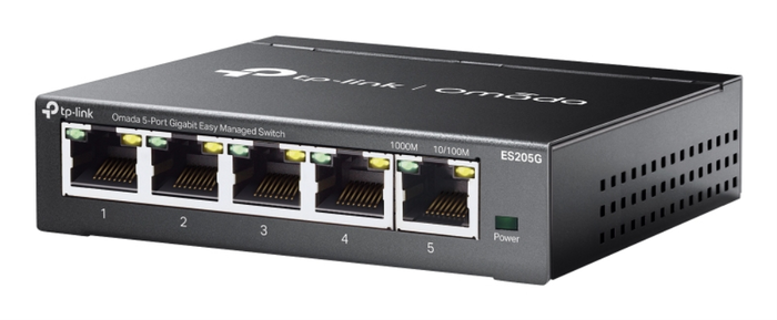TP-Link ES205G Switch Gestionado Gigabit Ethernet 5 Puertos 10/100/1000 Negro