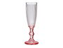 Vivalto Copa Puntos Cava Pie Rosa 180 ml - Vidrio Transparente Rosa - 7 x 20 x 7 cm (Set de 36)