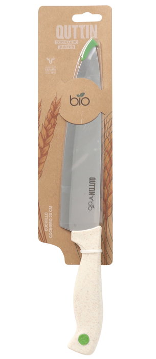 Quttin Cuchillo de cocina 20 cm afilado, acero inoxidable, colección Bio, diseño ergonómico (24 Unidades)