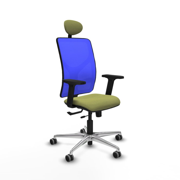 PIQUERAS Y CRESPO Silla de oficina Motilla con mecanismo Sincro/Traslack, Verde oliva y Azul PIQUERAS Y CRESPO Silla de oficina Motilla con mecanismo Sincro/Traslack, Verde oliva y Azul