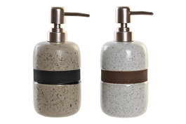 DKD Home Decor Set de 2 Dosificadores de Gres de 500 ml en Colores Surtidos