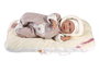 Llorens Muñeca Lala Llorona con Buzo Ositos 42cm Cuerpo Tela