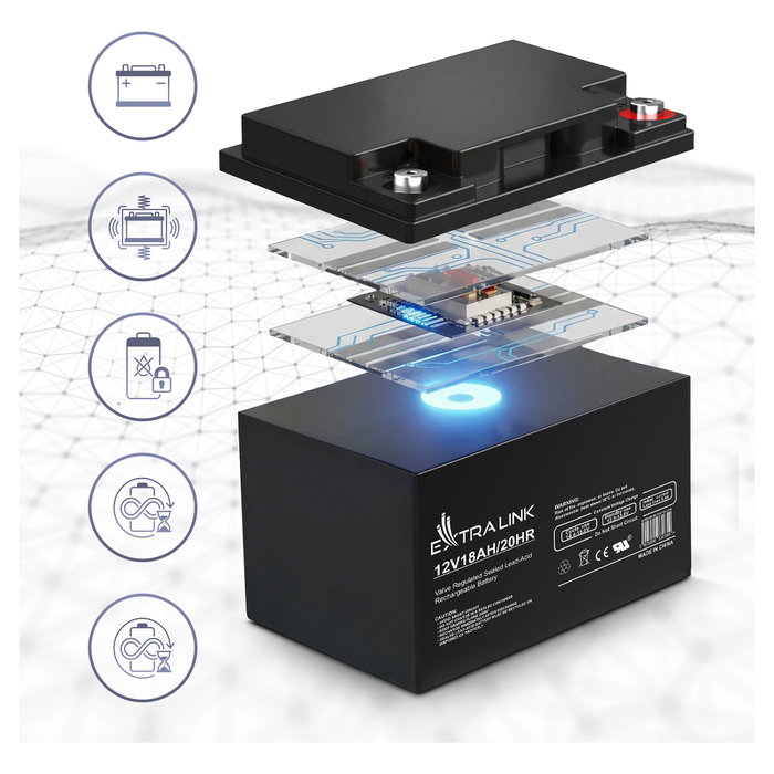 Extralink Batería AGM 12V 18Ah Extralink Batería AGM 12V 18Ah