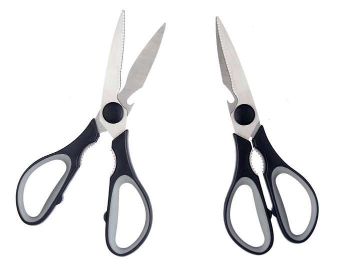 Kinvara Tijera Cocina Mango Negro 21x8 cm (Set de 12)