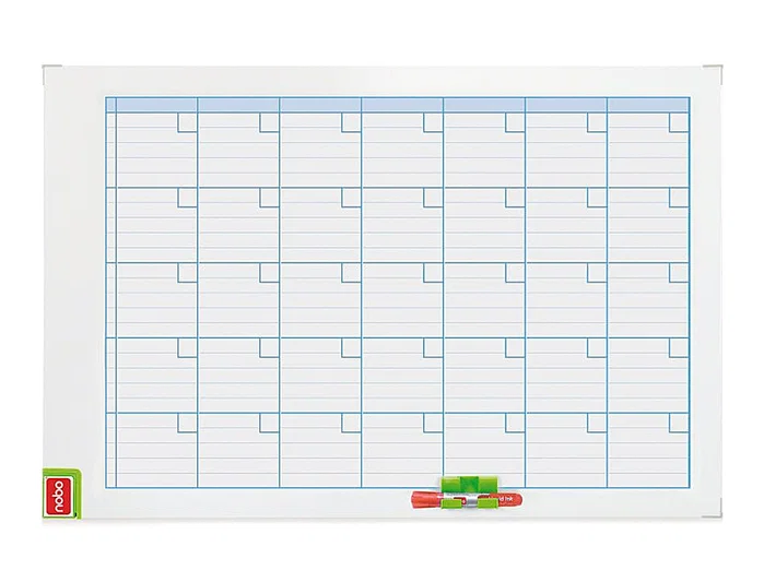NOBO Planning Magnético Mensual 90x60 cm