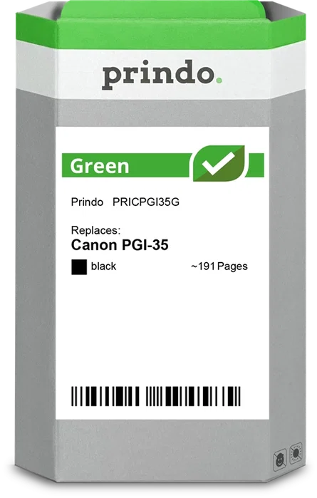 Prindo Green Cartucho de tinta negro compatible con Canon PGI-35 Prindo Green Cartucho de tinta negro compatible con Canon PGI-35