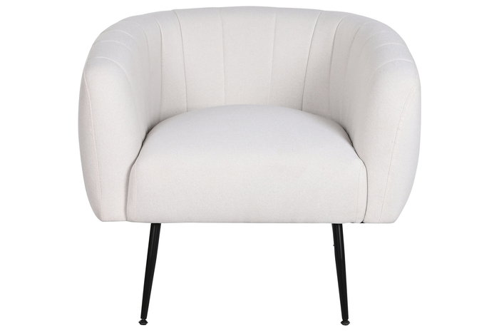 DKD Home Decor Sillón Scandi Beige Negro Poliester Metal Madera Espuma 75x73x81 cm