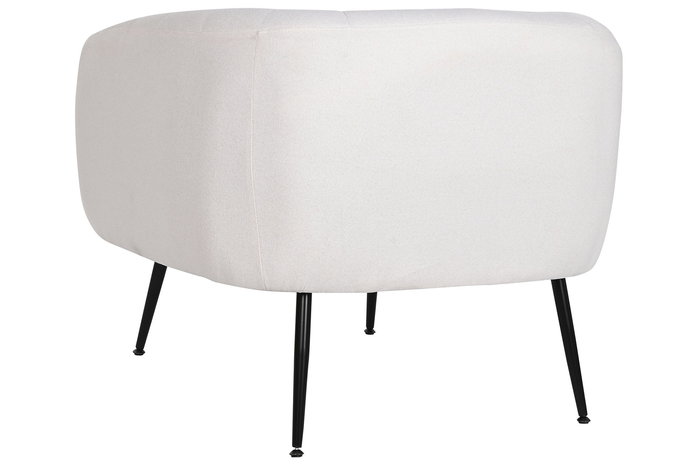 DKD Home Decor Sillón Scandi Beige Negro Poliester Metal Madera Espuma 75x73x81 cm