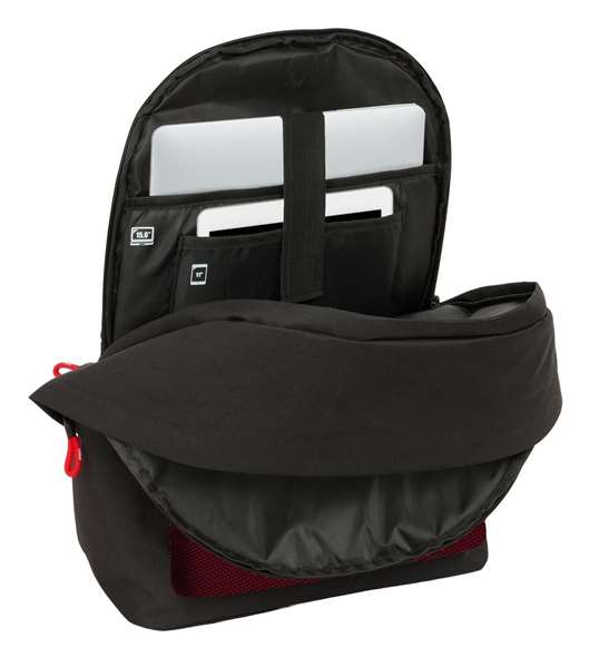 Safta Mochila Doble Vulcan para Portátil 15,6" + USB, 31x44x18 cm