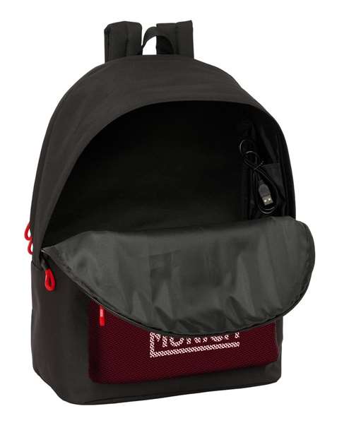 Safta Mochila Doble Vulcan para Portátil 15,6" + USB, 31x44x18 cm