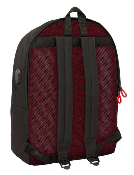 Safta Mochila Doble Vulcan para Portátil 15,6" + USB, 31x44x18 cm