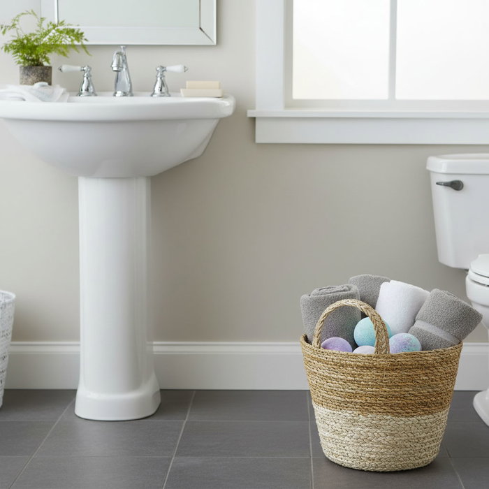 Privilege Cesta Cónica Seagrass con Asas 25 cm (18 Unidades)