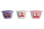 DKD Home Decor Cesta de Algodón Mariposa Surtido de 3 Colores
