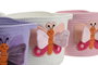 DKD Home Decor Cesta de Algodón Mariposa Surtido de 3 Colores